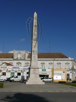 Faro city marine square Oblisk statue